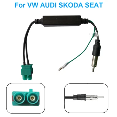 YUANTING For VW Golf Skoda Audi Car Radio Antenna Adapter Ariel Double Fakra Conversion