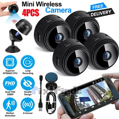 Mini Camara Oculta De Seguridad Espia WiFi 1080P Inalambrica Con Audio y Video