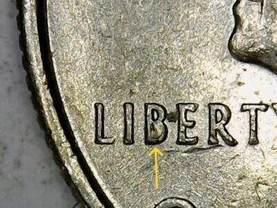 1999 P Pennsylvania State Quarter Error  Die Obverse Chip on "B" of Liber...a43 - Image 1 of 4