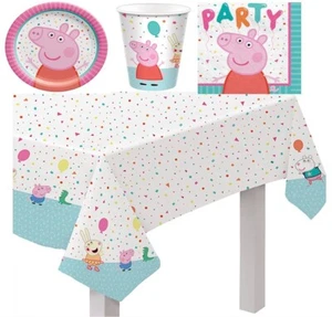 Peppa Pig Confetti Birthday Party Tableware Set : Cup,Plates,Napkin,Table Cover - Picture 1 of 6