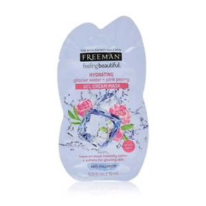 Freeman Hydrating Glacier Water Pink Peony Gel Cream Facial Mask, 0.5 fl.oz Pk4 - Picture 1 of 1