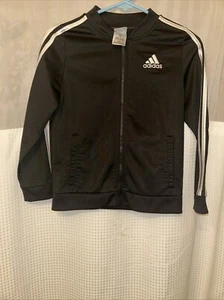 Adidas Youth Zip Jacket Sz.14 Black Pre-owned - Picture 1 of 12