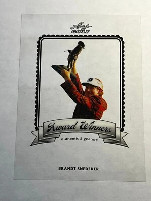 2012 Leaf Metal LAMINATE PROOF MISSING AUTO & # Award Winners Brandt Snedeker - Image 1 of 2