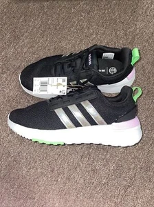 Adidas Racer TR21 Running Shoes Black HQ6387 Lace Up Low Top Youth Big Kids 6.5 - Picture 1 of 6
