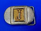 Custom letter J Initial Monogram Lee Ny Vintage belt buckle