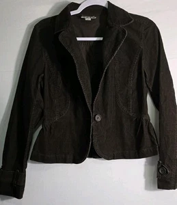 Loft Corduroy Brown Blazer Jacket Size 6 Cropped - Picture 1 of 6