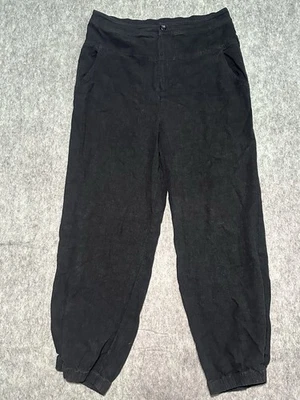 Anthropologie Womens Linen Blend High Rise Relaxed Fit Black Pants Sz 10 (31x25) - Image 1 of 4