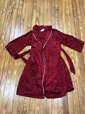 Vintage 1970's Mens Sears One Size Chest Fleece Velour Robe - Smoking Robe - Image 1 of 3