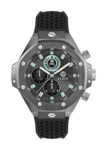 PWLFA0125 Philipp Plein Black Mens Chronograph Watch Plein Chrono Royal - Picture 1 of 3