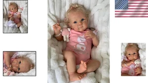 18 Inch Real Life Reborn Baby Dolls Silicone Full Body Girl Realistic Baby Dolls - Picture 1 of 9