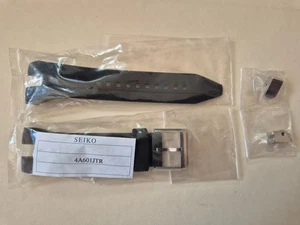 Brand New Seiko Arctura 26mm Black Rubber Strap No. 4A601JTR for 5M54-0AB0 - Picture 1 of 9