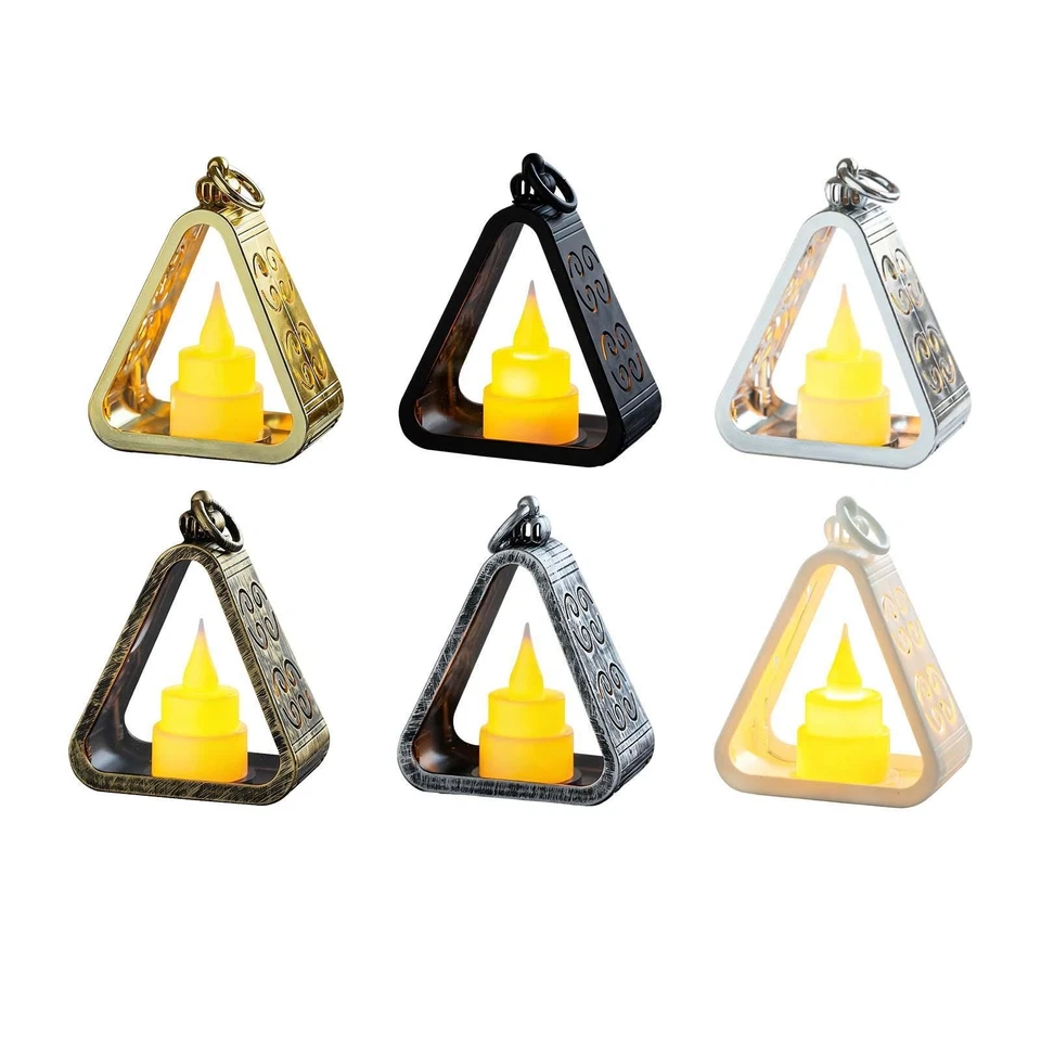 Lámpara de noche creativa lámpara de escritorio triangular ligera para oficina hogar comedor Foto 1 de 1