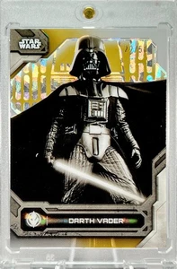 2024 Topps STAR WARS High Tek 🔥 BW-DV 🔥 DARTH VADER Black & White Gold 22 /50 - Picture 1 of 7