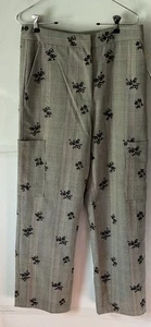 Free People Driftwood bestickte Hose Damen XL grau kariert - Bild 1 von 13