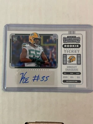 2022 Panini Contenders #237 Kingsley Enagbare RC Auto ROOKIE TICKET Variation SP - Image 1 of 2