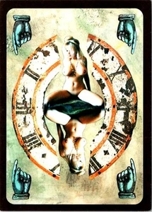 Risque Art  NUDE~TOPLESS BLONDE WOMAN/CLOCK  By Manfred Jaros  4X6 Postcard - Picture 1 of 2