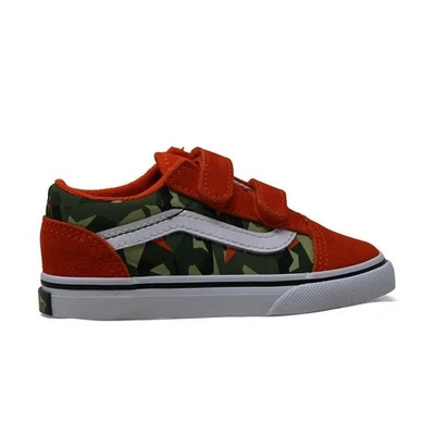 Vans Niño Pequeño Old Skool V Tenis Geo Camuflaje Naranja VN0A38JNBIV Talla 5.5 TD Foto 1 de 3