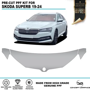 Bonnet & Wings Stone Chip Guard PPF Paint Protection Film for Skoda Superb 19-24 - Picture 1 of 4