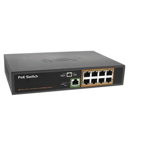 BV TECH POE-SW801 PoE Switch,Camera Inputs 8,5-13/16" L 405G21 - Picture 1 of 1