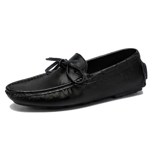 Herren Leder Halbschuhe Atmungsaktiv Slipper Fahrschuhe Weiche Sohle Freizeitschuhe - Bild 1 von 23