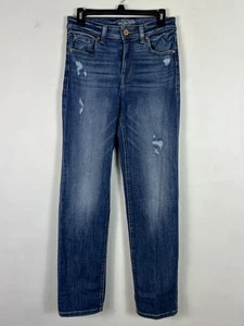 Maurice’s Edgley High Rise Straight Jeans Faded Look, Size 6 Regular Med Wash - Picture 1 of 6