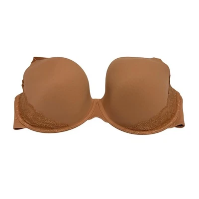Sujetador push up sin tirantes SPANX 38G beige encaje ribete con aros convertible Foto 1 de 4
