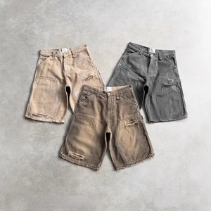 Reaven Men's Distressed Denim Shorts - Summer Hip Hop Jorts Loose Fit - Picture 1 of 17