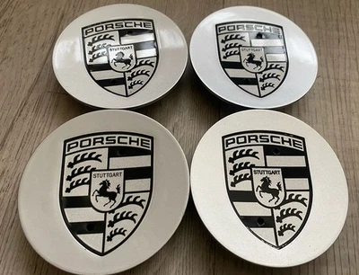 Tapas centrales para Porsche Cayenne 911 Boxster Cayman 991 Panamera OEM de fábrica plateadas Foto 1 de 4