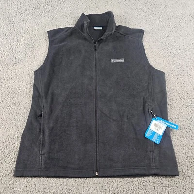 Chaleco de montaña Columbia Steens para hombre grande negro polar cremallera completa senderismo aire libre Foto 1 de 4