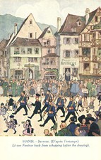 PC CPA HANSI, ARTIST SIGNED, LT VON FROSTNER BACK, VINTAGE POSTCARD (b7613)