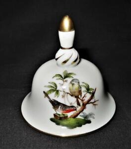 Herend Porcelain ROTHSCHILD BIRD 8015, Mini Bell, 2 1/2", PAS DE CLAPPER
