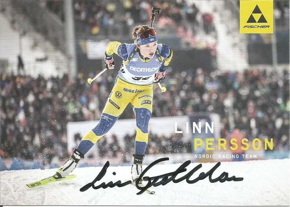LINN PERSSON  (SWE) - BIATHLON; Olympiasieger; Weltmeister; Originalautogramm - Bild 1 von 1