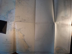 Large map Massachusetts Bay 44w x 351/2h inches, published 6/1935 see descr. - Picture 1 of 9