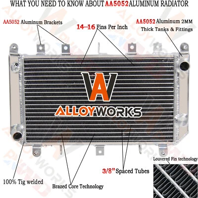 Racing Aluminum Radiator For 03-06 2004 Kawasaki Z1000 Z 1000 ZR1000A ZR 1000 A Foto 1 de 4