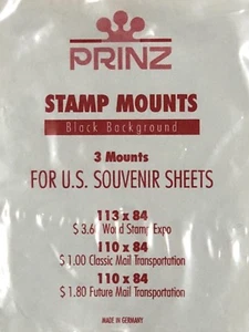 PRINZ STAMP MOUNTS  WSE-SS SOUVENIR SHEETS ***WE SUPPORT OUR VETERANS**** - Photo 1/4