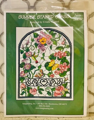 IMAGINATING Counted Cross Stitch Ursula Michael SUMMER STAINED GLASS Kit #2813K - Image 1 of 2