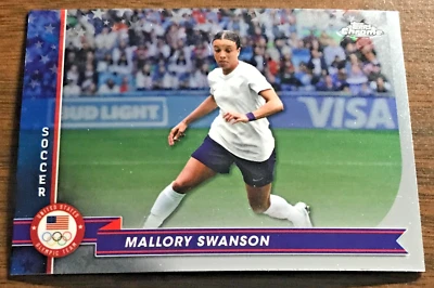 2024 Topps Chrome Olympics base soccer card of Mallory Swanson (#112) - Image 1 of 2