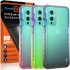Fit OnePlus 9 Case with Screen Protector Clear Full Body Colorful Phone Cover
