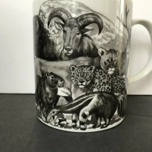 Takahashi San Francisco Wild Animals America Black and White Coffee Tea Mug - Picture 1 of 5