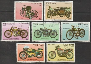 1985 Vietnam Stamps Motorcycles Scott # 1515-1521 Cto NH - Picture 1 of 1