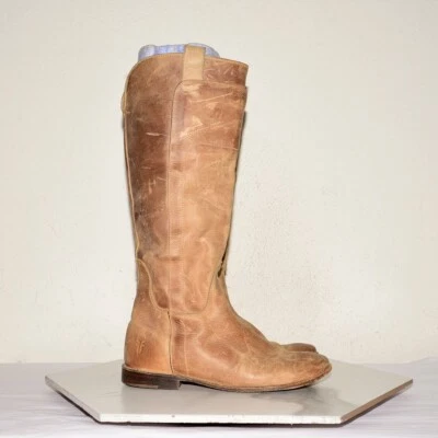 Frye 77066 Paige Riding Boot Tall Leather Pull on Women US 7.5 B - Image 1 of 4