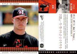 Kyle Bloom 2005 MultiAd Hickory Crawdads #6 Card *AutographDen*