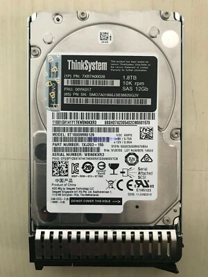 NEW For Lenovo 00YK017 7XB7A00028 2.5" 1.8TB 10K SAS 12G Hot Swap HDD - Image 1 of 3