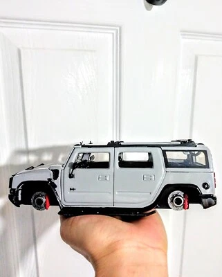 No Rims Jada Toy Just Trucks 1:24 Scale Hummer H2 Model Gray Diecast Loose - Изображение 1 из 4