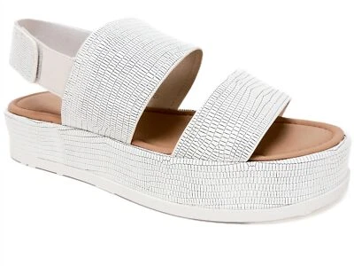 Sandalias de plataforma Via Spiga Gabourey2 para mujer de cuero blanco talla 6 M Foto 1 de 4