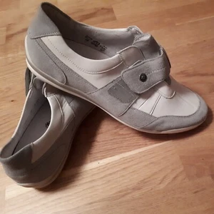 Hoeltzhaus Damen Slipper 8,5 Grau Leder - Bild 1 von 3