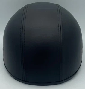 Daytona Skull Cap Half Helmet Leather 2XLarge No Visor Naked Half DOT Open Box - Picture 1 of 10