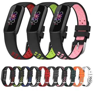 For Fitbit Luxe Smart Watch Breathable Soft Silicone Fitness Bracelet Band Strap