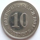 Münze Deutsches Reich Kaiserreich 10 Pfennig 1903 G in Polierte Platte