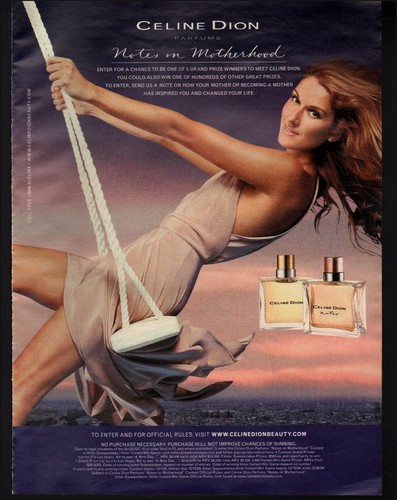2013 Stampa annuncio Celine Dion retrò note profumo in abito maternità 05 23 23